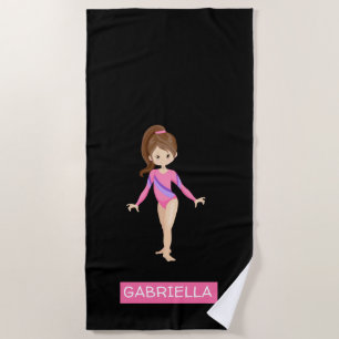 Personalized Gymnastics Beach Towel