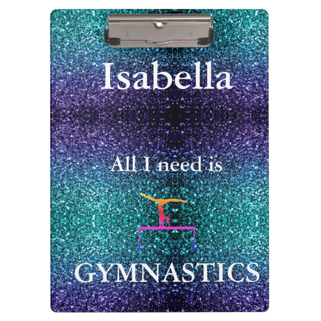 PERSONALIZED GYMNASTICS CLIPBOARD - SCHOOL/OFFICE (Front)