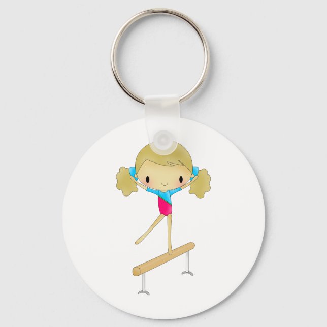 Personalized Gymnastics gifts and accessories Keychain (Front)
