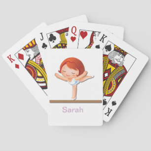 Personalized Gymnastics Gifts Playing Cards