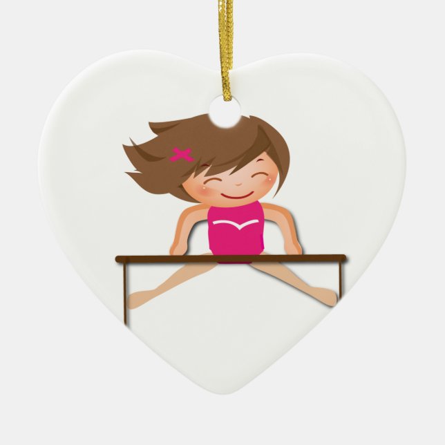 Personalized GYMNASTICS Girl Bars Gifts Ceramic Ornament (Front)