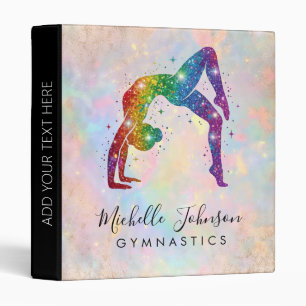 Personalized Gymnastics Glitter  Binder