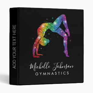 Personalized Gymnastics Glitter Binder