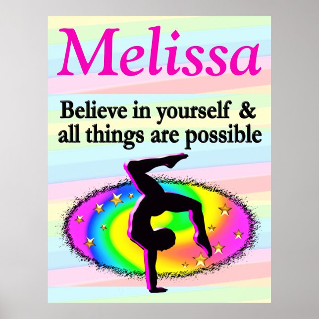 PERSONALIZED GYMNASTICS GOAL AND DREAMS POSTER (Front)