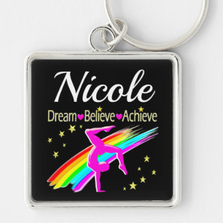 PERSONALIZED GYMNASTICS GOALS DESIGN KEYCHAIN