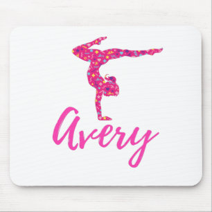 Personalized Gymnastics Gymnast Name Avery Mouse Pad