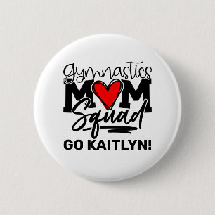 Personalized Gymnastics Mom Squad 2 Inch Round Button