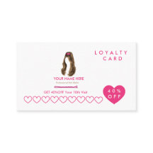 Personalized Hair Stylist Loyalty Card