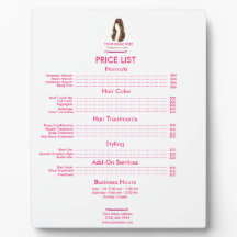 Personalized Hair Stylist Price List