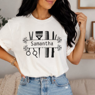Personalized Hair Stylist Scissors Hairdresser  T-Shirt