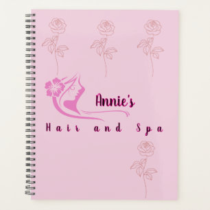 Personalized hairstylist pink rosePlanner Planner