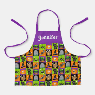 Personalized Halloween apron for kids