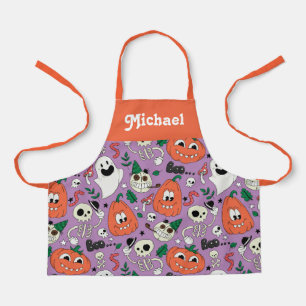 Personalized Halloween apron for kids