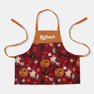 Personalized Halloween apron for kids