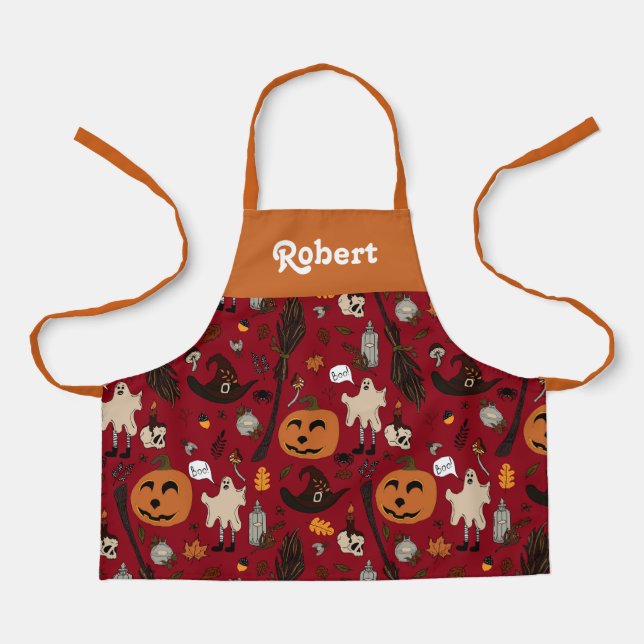 Personalized Halloween apron for kids (Front)