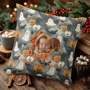 Personalized Halloween Baby Pillow Motivational