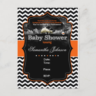 Personalized Halloween Baby Shower Invitation Postcard