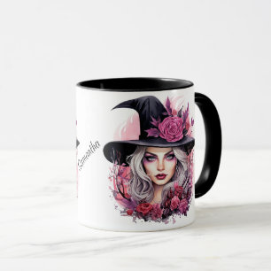 Personalized Halloween Beautiful Blonde Witch Mug