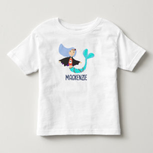 Personalized Halloween Birthday Mermaid Vampire Toddler T-shirt