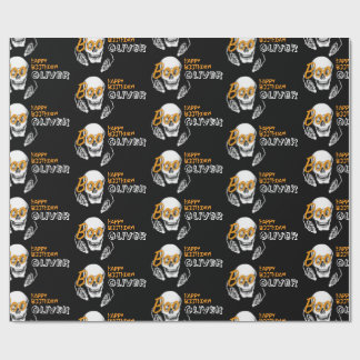 Personalized Halloween birthday Wrap Wrapping Paper