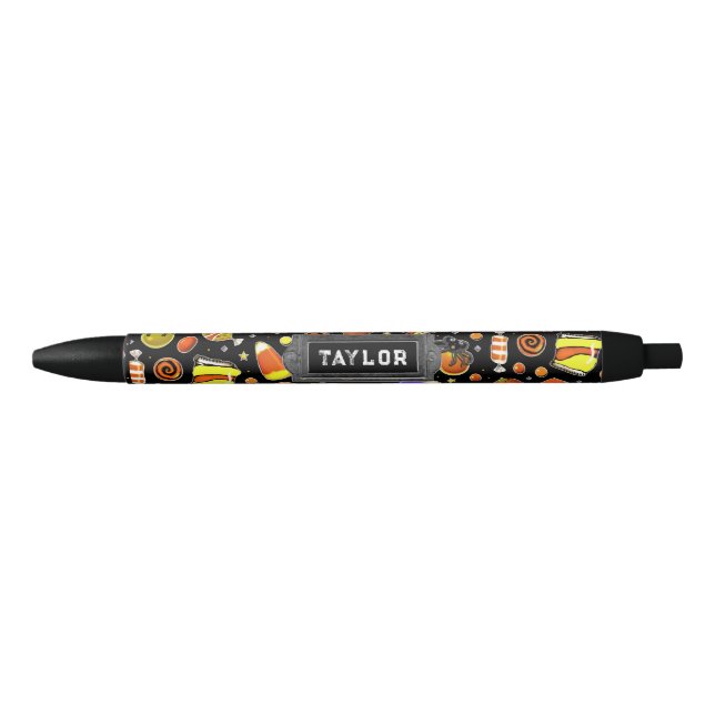 Personalized Halloween Black Ink Pen (Front)