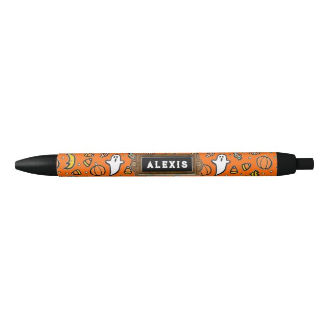 Personalized Halloween Black Ink Pen (Front)
