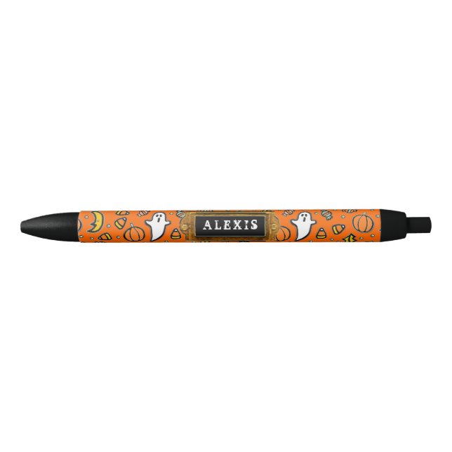 Personalized Halloween Black Ink Pen (Front)