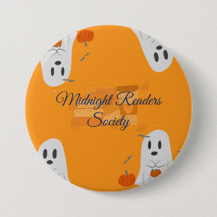 Personalized Halloween Book Club 3 Inch Round Button