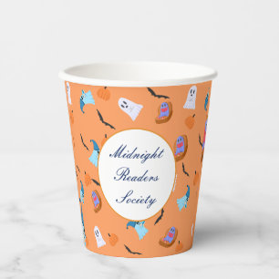 Personalized Halloween Book Club Paper Cups