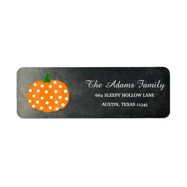 Personalized Halloween Chalkboard Little Pumpkin (Front)