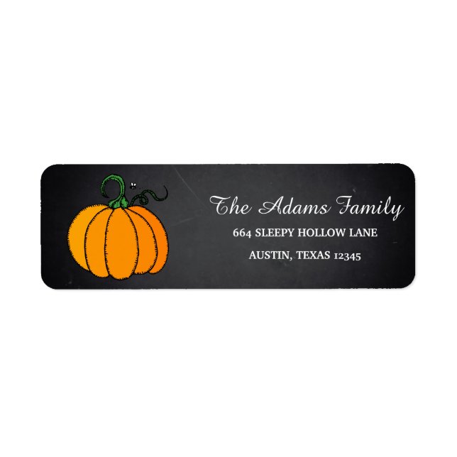 Personalized Halloween Chalkboard Little Pumpkin (Front)
