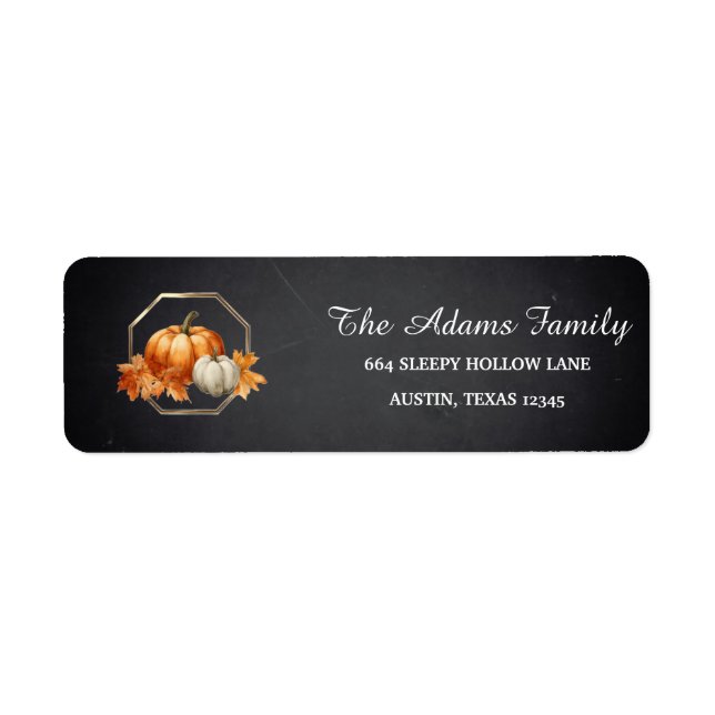 Personalized Halloween Chalkboard Little Pumpkin (Front)