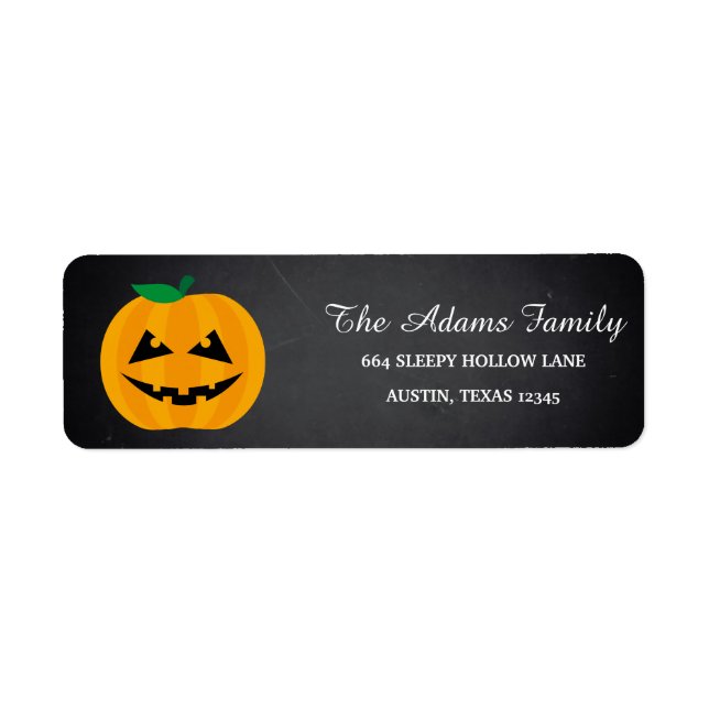 Personalized Halloween Chalkboard Little Pumpkin (Front)