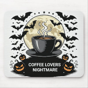 Personalized Halloween Coffee Lover Spooky Desk Mo Mouse Pad