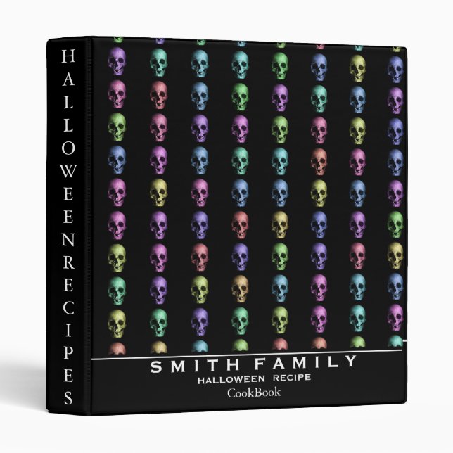 Personalized Halloween Family Recipe Cookbook Binder (Front/Spine)