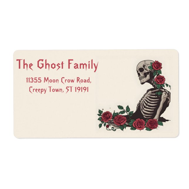 Personalized Halloween Ghosts Skull Floral (Front)