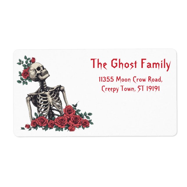 Personalized Halloween Ghosts Skull Floral (Front)
