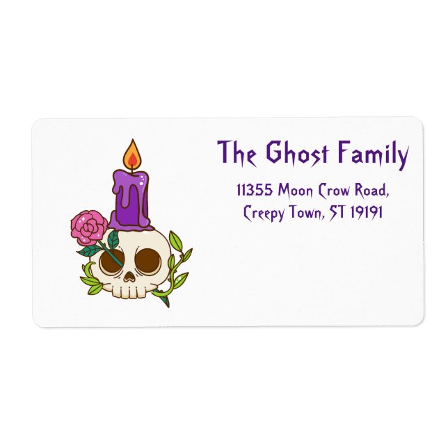 Personalized Halloween Ghosts Skull Floral (Front)