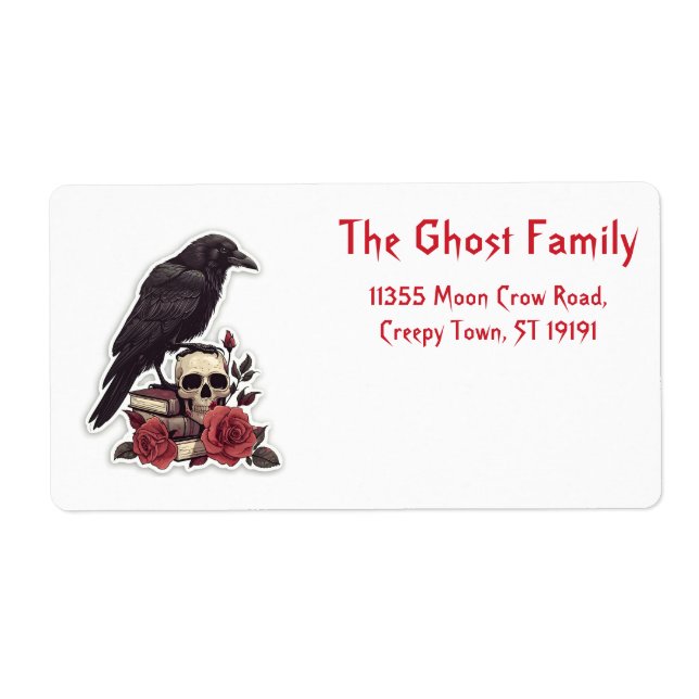 Personalized Halloween Ghosts Skull Floral (Front)
