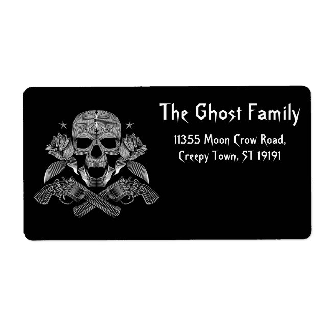 Personalized Halloween Ghosts Skull Floral (Front)