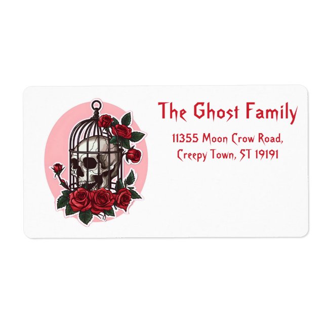 Personalized Halloween Ghosts Skull Floral (Front)