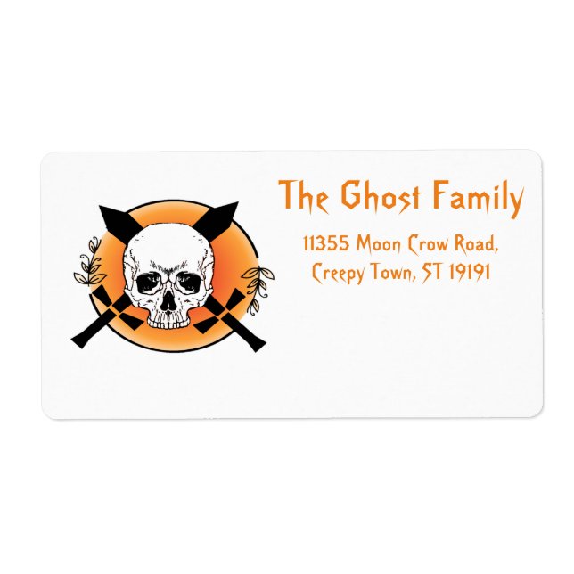 Personalized Halloween Ghosts Skull Floral (Front)