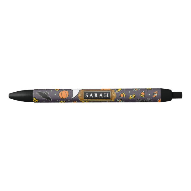 Personalized Halloween Gift Black Ink Pen (Front)