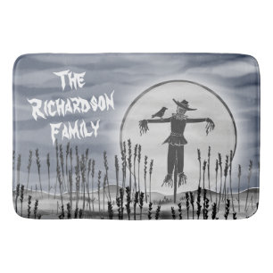 Personalized Halloween Horror Creepy Scarecrow  Bath Mat