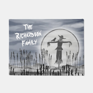 Personalized Halloween Horror Creepy Scarecrow Doormat