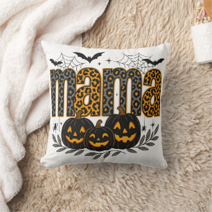 Personalized Halloween Mama – Cute Spooky Throw Pillow