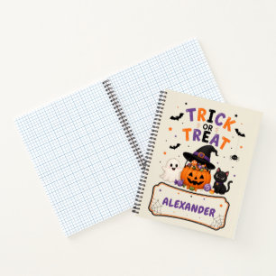 Personalized Halloween Name Notebook for Kids