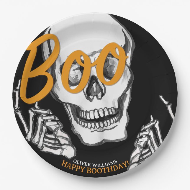 Personalized Halloween Paper Plates (Front)