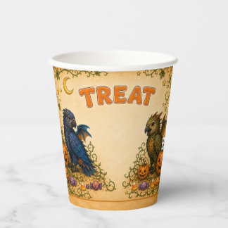 Personalized Halloween Party Animals 8 oz Paper Cups
