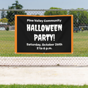 Personalized Halloween Party Banner